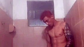 Chubby Married Woman Gives Bath To Her Husband.