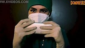 Latex Gloves Tease In Femdom Fetish Play