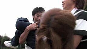 japanese teen yuzuki loves rugby team banging hard