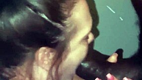 Giving a Thick Black Cock Amazing Head in Bedroom
