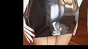 Aesthetic Girls in Leather Skirts