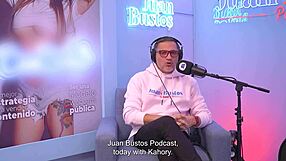 Latina Kaorianya screams 'oh god!' while riding the fuck machine on Juan Bustos podcast!