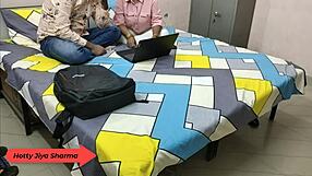 Hotty Jiya Sharma Fucked Hard by Her Boyfriend in Her Hostel Room with Load Moaning L Clear Hindi Voice L with Dirty Talk