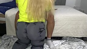 Argentinian stepmother loses bet and performs deepthroat blowjob after match