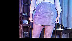 Aesthetic Girls in Leather Skirts