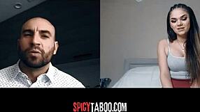 Horny stepdaughter has naughty video call with stepdad