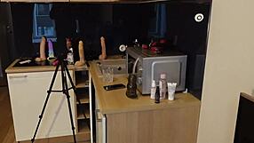 Petite Girl Pegs Guy with Strapon in Hotel