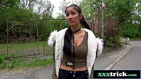 巨乳ハンガリー女子大生の公開撮影がハードコアファックに！