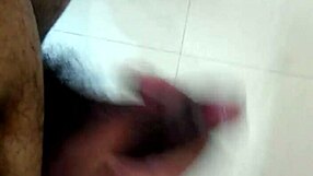 Me jerking my black cock, sexy indian jizz flowing everywhere