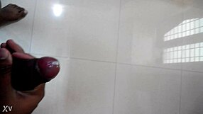 Me jerking my black cock, sexy indian jizz flowing everywhere