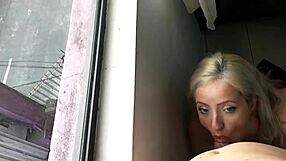 Fucking the secretary at the office window