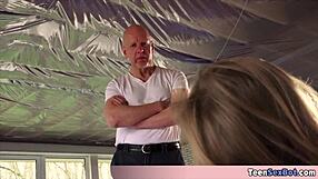 Candice Blows During Workout!