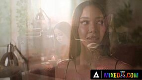Yo, watching gorgeous Angelika Grays check Lia Lin's virginity at Mixedx was hot with all that licking