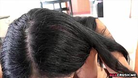 flirty teen arielle faye interacts with big cock