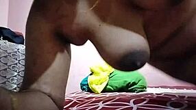 Indian woman's breasts sucked and massaged by friend