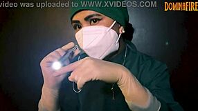 Latex Gloves Tease In Femdom Fetish Play