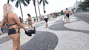 Latina Blonde Milf Flashes In Public Beach Exhibitionist Sex