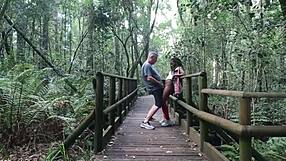 we have fun in the garden and almost get caught