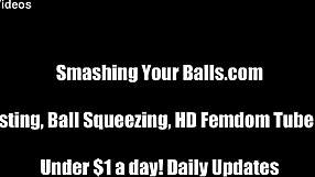 Femdom milfs with ball smashing
