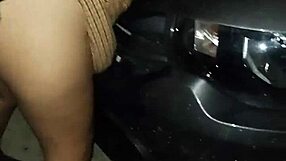 Latina Whore Fucked on Beach Car