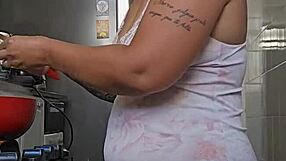 Pregnant woman showing off her big curves, wanna see?