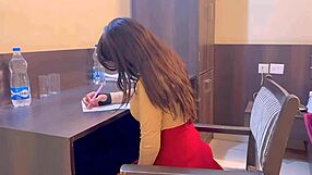 indian college teacher gets anal and doggy style hardcore sex with student!