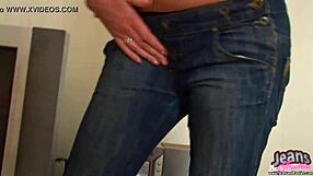 Girl Next Door Needs Help Undressing Tight Skinny Jeans