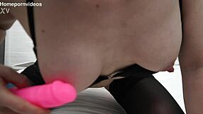 Ugly Brunette Teases Pussy in Solo Masturbation Session