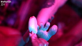 Cutie Piie Rubs Popsicle on Her Feet