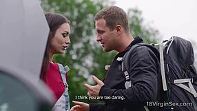 18 virgin sex - sexy chick waits for help and bright orgasm in doggy