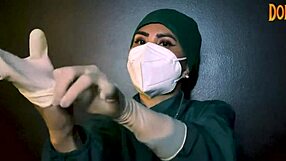 Latex Gloves Tease In Femdom Fetish Play