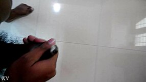 Me jerking my black cock, sexy indian jizz flowing everywhere