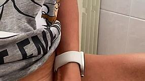 Real morning masturbation caressing small 18+ clitoris gently