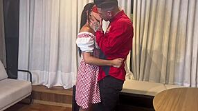 Skinny Brunette Teen Fucks Without Condom in Skirt?