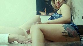 Blonde's White Nails Make Soft Dick Hard