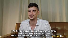 Tommy starts day with intense threesome featuring two busty women in HD