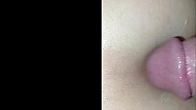 brunette milf bent over for anal by guy in feminine clothes, her moans make it impossible not to cum