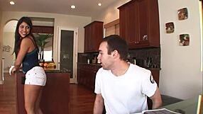 Laurie Vargas' Hairy Pussy and Anal with Big White Cock