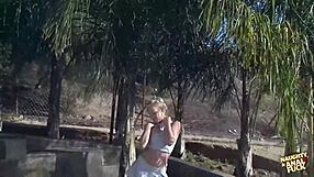 the naughty blonde faces outdoor discipline with her tight asshole stretched mercilessly