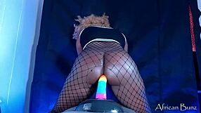 Ebony bunny twerks and rides big dicks