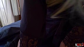 Stepmom Sits on Stepson's Cock, Gets Ass Fucked and Cum Inside Roughly