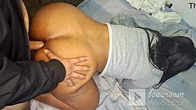 Morena screams as my huge cock enters her tight pussy