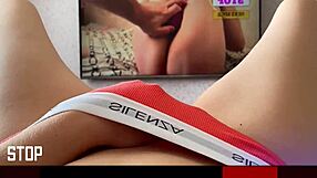 hey guys, check this babe trying hard not to cum in a wild challenge