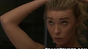 yo, ever seen two hot shemales work a huge cock?