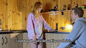 Amateur Teen 18+ Babe Cheats In Kitchen, Husband's Best Friend Cums In Her Ass