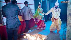 my first suhagarat turned into gangbang with four husbands, full indian wife movie