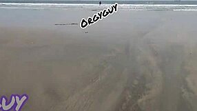 Ebony Wife Flashes Pussy At Beach House!