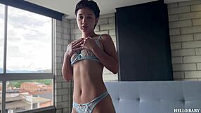 ruby walker dances in lingerie, touching herself with toys and anal help