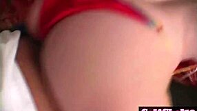 i saw sexy andi give a lap dance, rubbin her pussy in pants