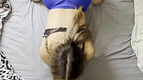 18-Year-Old Girl With Big Ass Gets Fucked Without Removing Shorts.